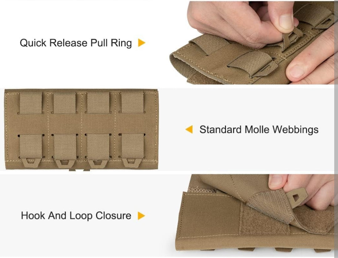 Tactical molle phone pouch with phone lanyard